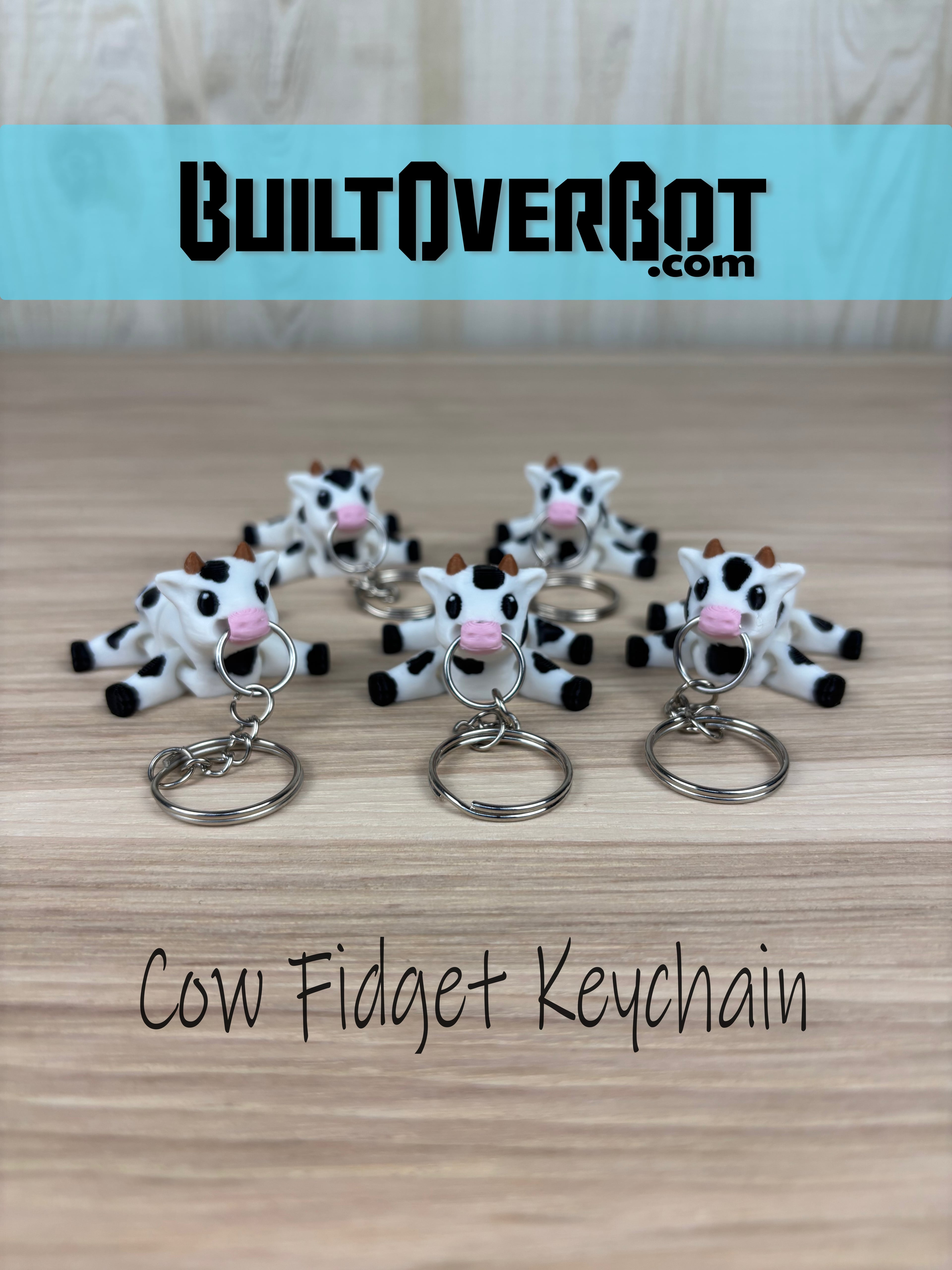 Cow Fidget Keychain 3d model