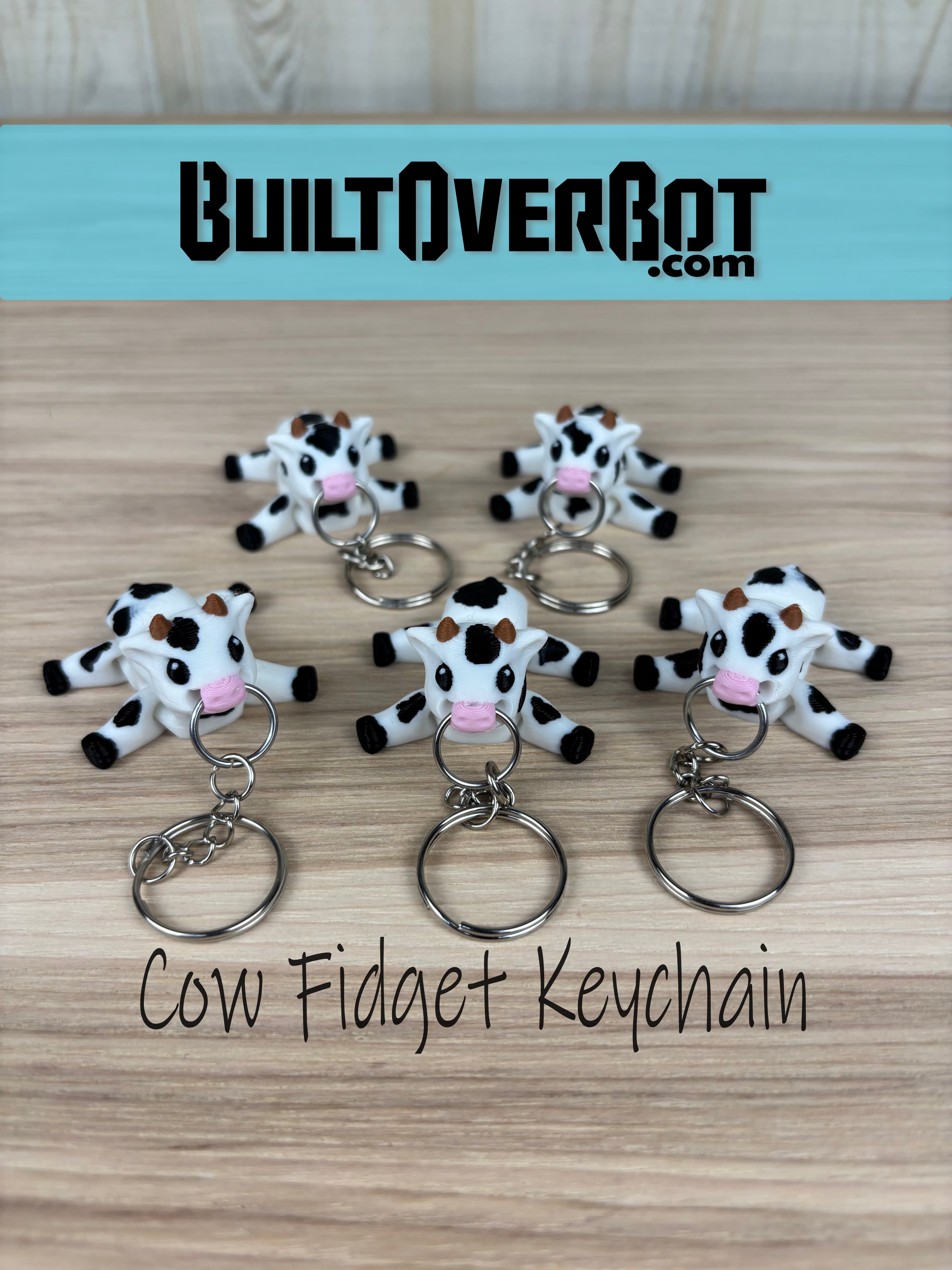 Cow Fidget Keychain 3d model