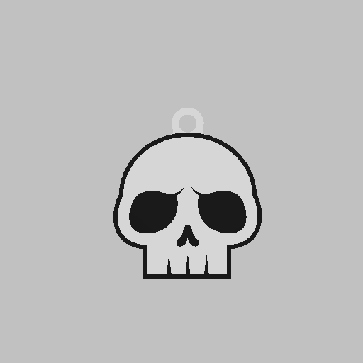 skull keychain 3 3d model
