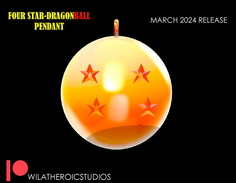 Four Star Dragonball Pendant 3d model