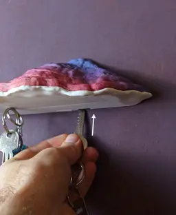 Mushroom magnetic key holder with secret tray “Ganoderma Carnosum” 3d model