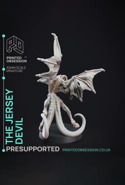 Jersey Devil - Skin Walkers - PRESUPPORTED - Illustrated and Stats - 32mm scale 3d model