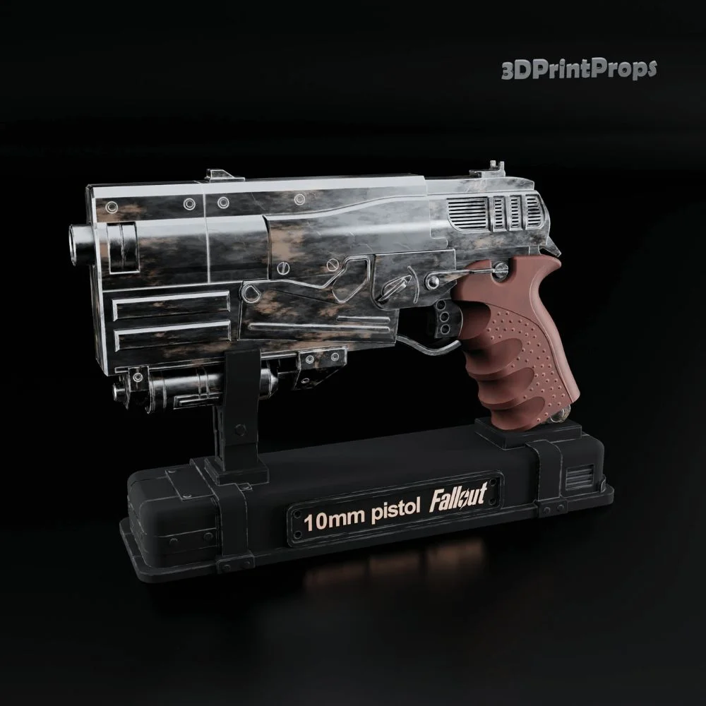 Fallout 10mm pistol - 3D Model For 3D Printing 3d model