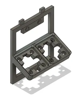 The Stackable Wall Mountable Gridfinity base! 3d model