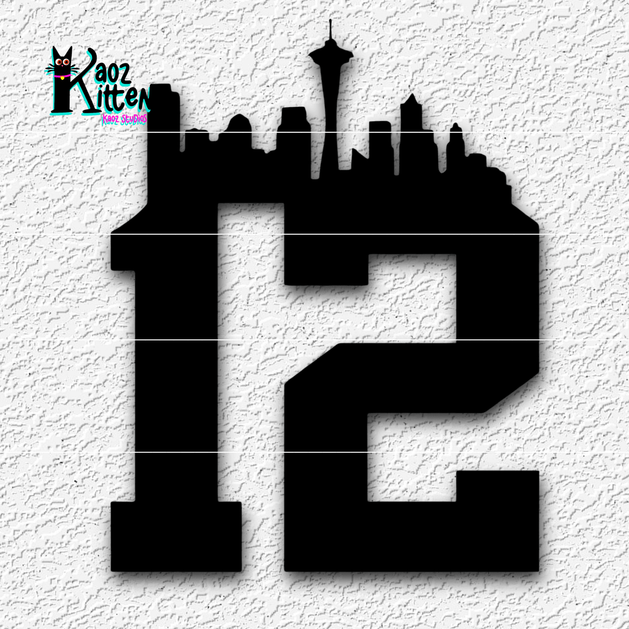 Seattle Seahawks 12 Club NFL wall art Football logo fanart 3d model