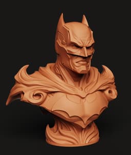 Realistic Batman Bust | Dark Knight Statue | Superhero Fan Art 3D Print 3d model