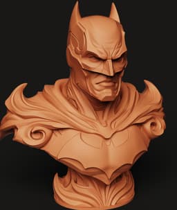 Realistic Batman Bust | Dark Knight Statue | Superhero Fan Art 3D Print 3d model