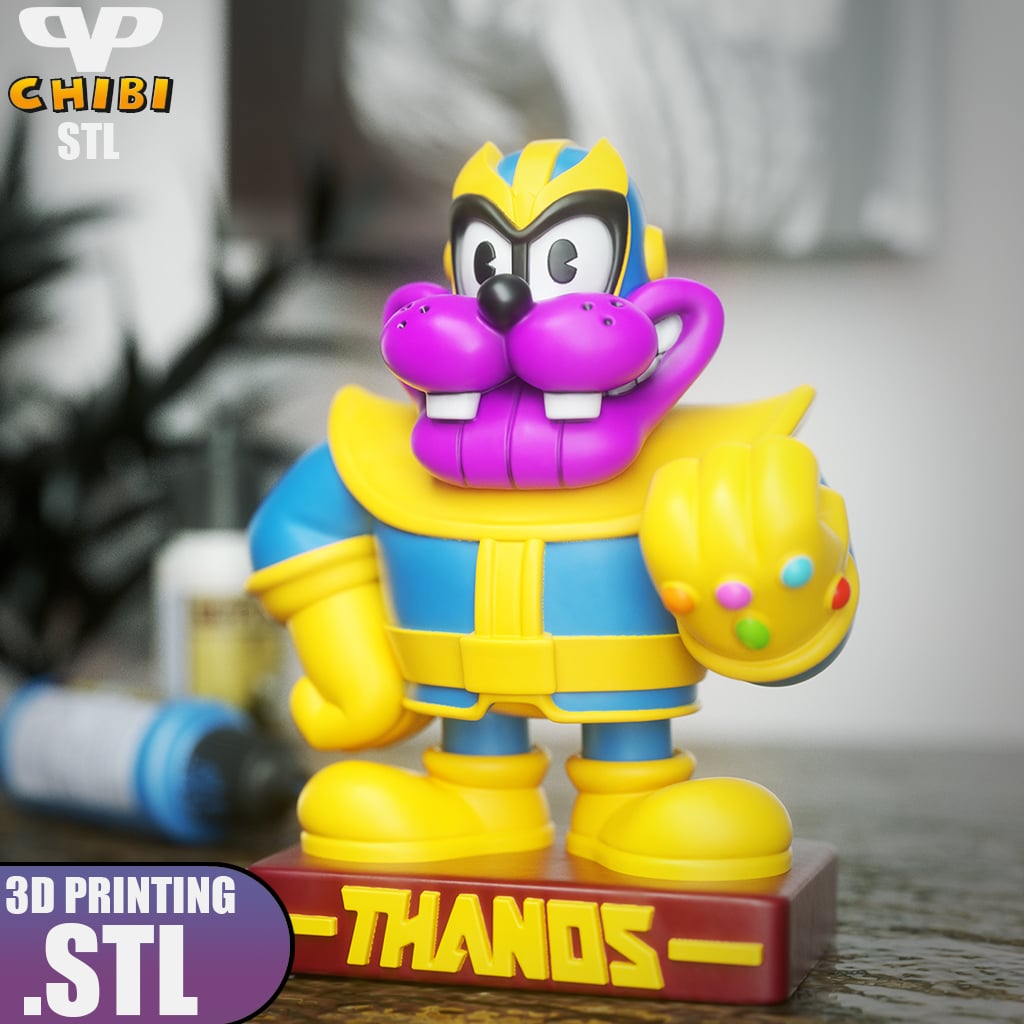 Goofy Thanos Chibi STL for 3D Printing ChibiSTL 3DXM 3d model