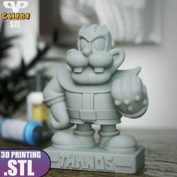 Goofy Thanos Chibi STL for 3D Printing ChibiSTL 3DXM 3d model