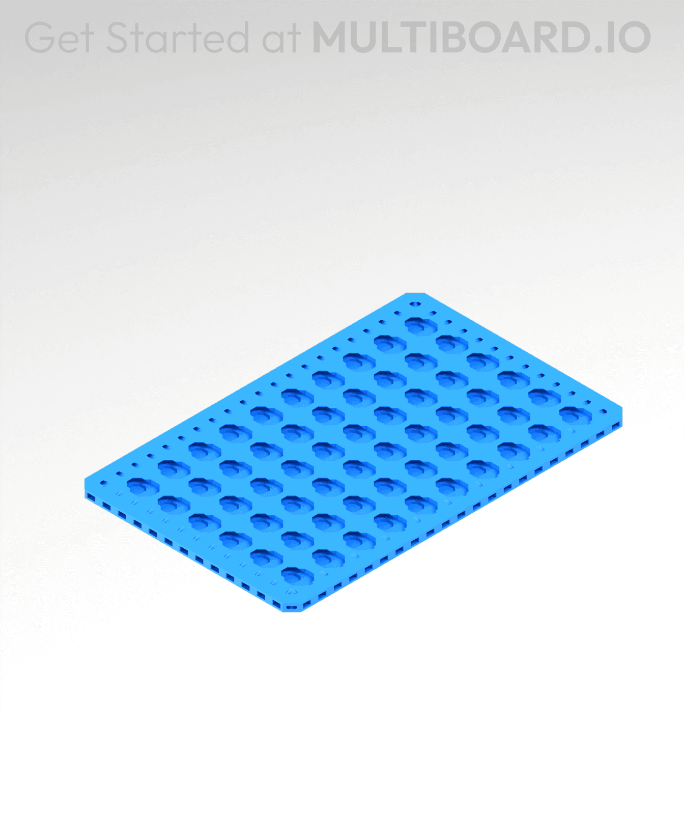 11x7 MU - Point Hole MU - MultiBoard Plate 3d model