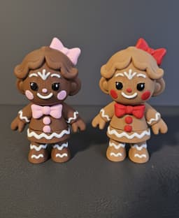 Gingerbread Girl Mini Flexi + Keychain and Fridge Magnet 3d model