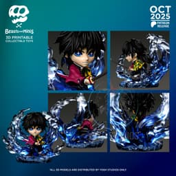 Water Spirit Swordsman 3D Printer File STL 3d model