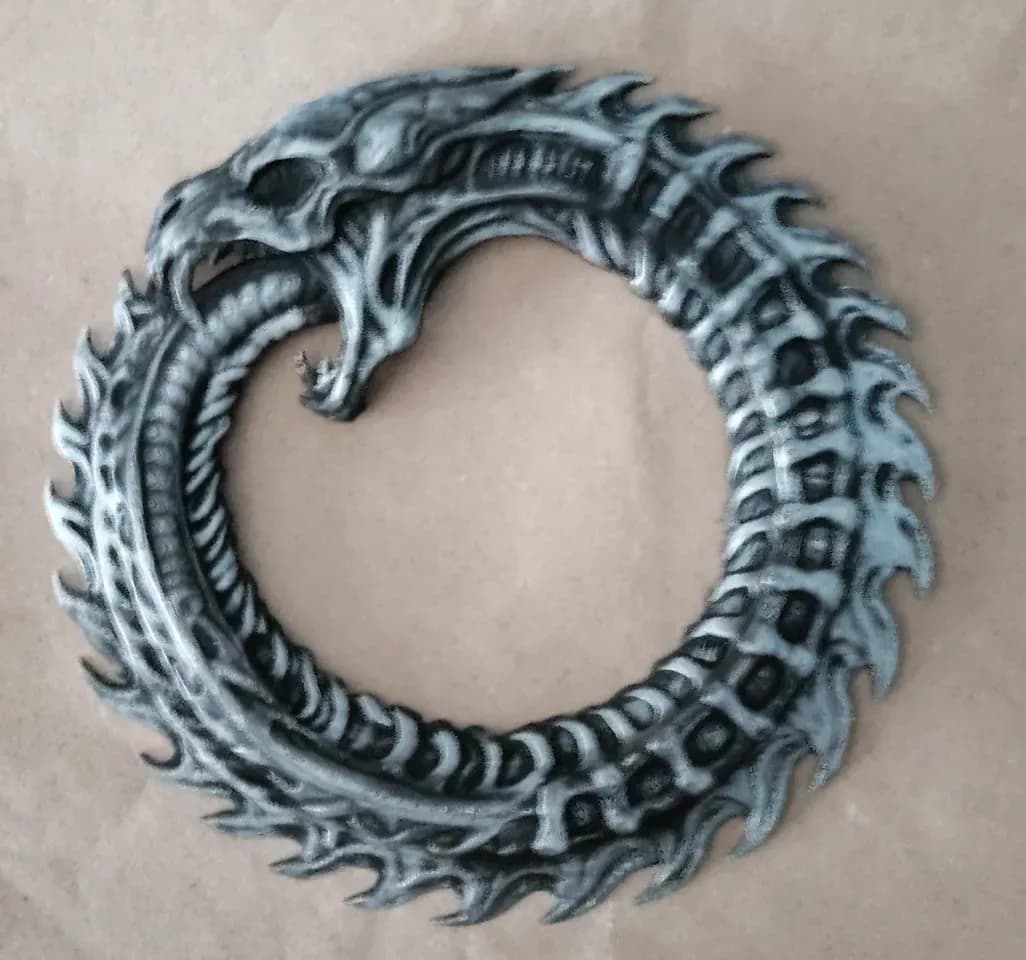 Dark Dragon Ouroboros - Wall Sculpture 3d model