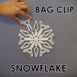Bag clip snowflake 3d model