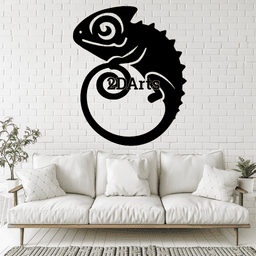 Chameleon 2D Wall Art/Window Art - Digital STL & SVG File for 3D Printing or Laser Cutting 3d model