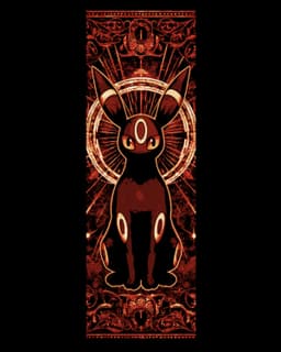 Set of Bookmark Designs inspired by the Dark Pokemon Umbreon 3d model