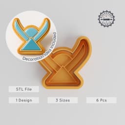 Uttaraashadha Nakshatra Cookie Cutter & Stamp Set, Vedic Astrology Design, S/M/L Sizes, Perfect for Fondant, Lunar Mansion Theme PRODUCT_1086 3d model