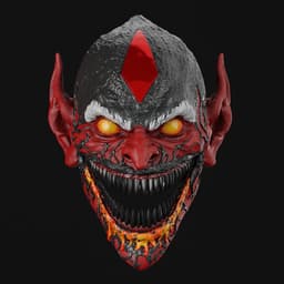 Red Goblin Mask 3D Printer File STL 3d model