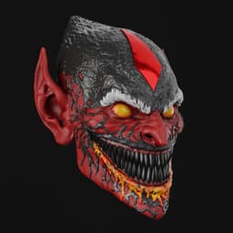 Red Goblin Mask 3D Printer File STL 3d model