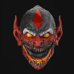 Red Goblin Mask 3D Printer File STL 3d model