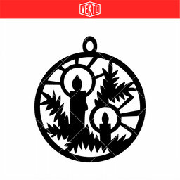 Christmas Candle Ornament STL 3d model