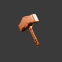 Mjolnir Legendary Thunder Hammer STL v2 3d model