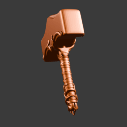 Mjolnir Legendary Thunder Hammer STL v2 3d model