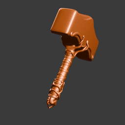 Mjolnir Legendary Thunder Hammer STL v2 3d model