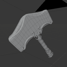 Mjolnir Legendary Thunder Hammer STL v2 3d model
