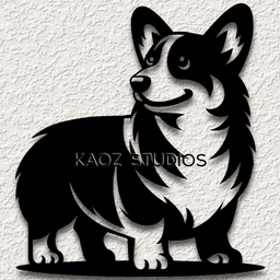 corgi wall art dog wall decor puppy decoration 3d model