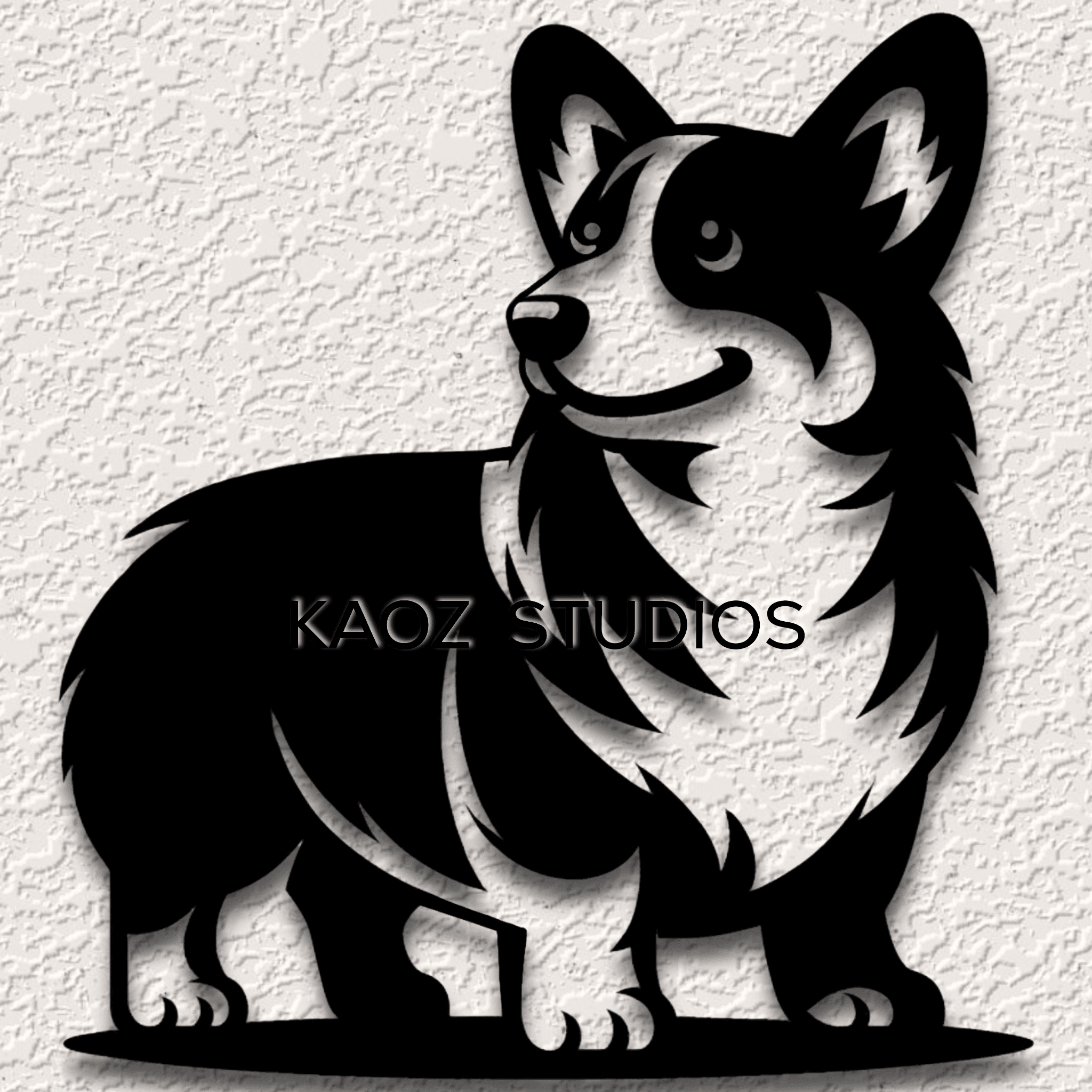 corgi wall art dog wall decor puppy decoration 3d model