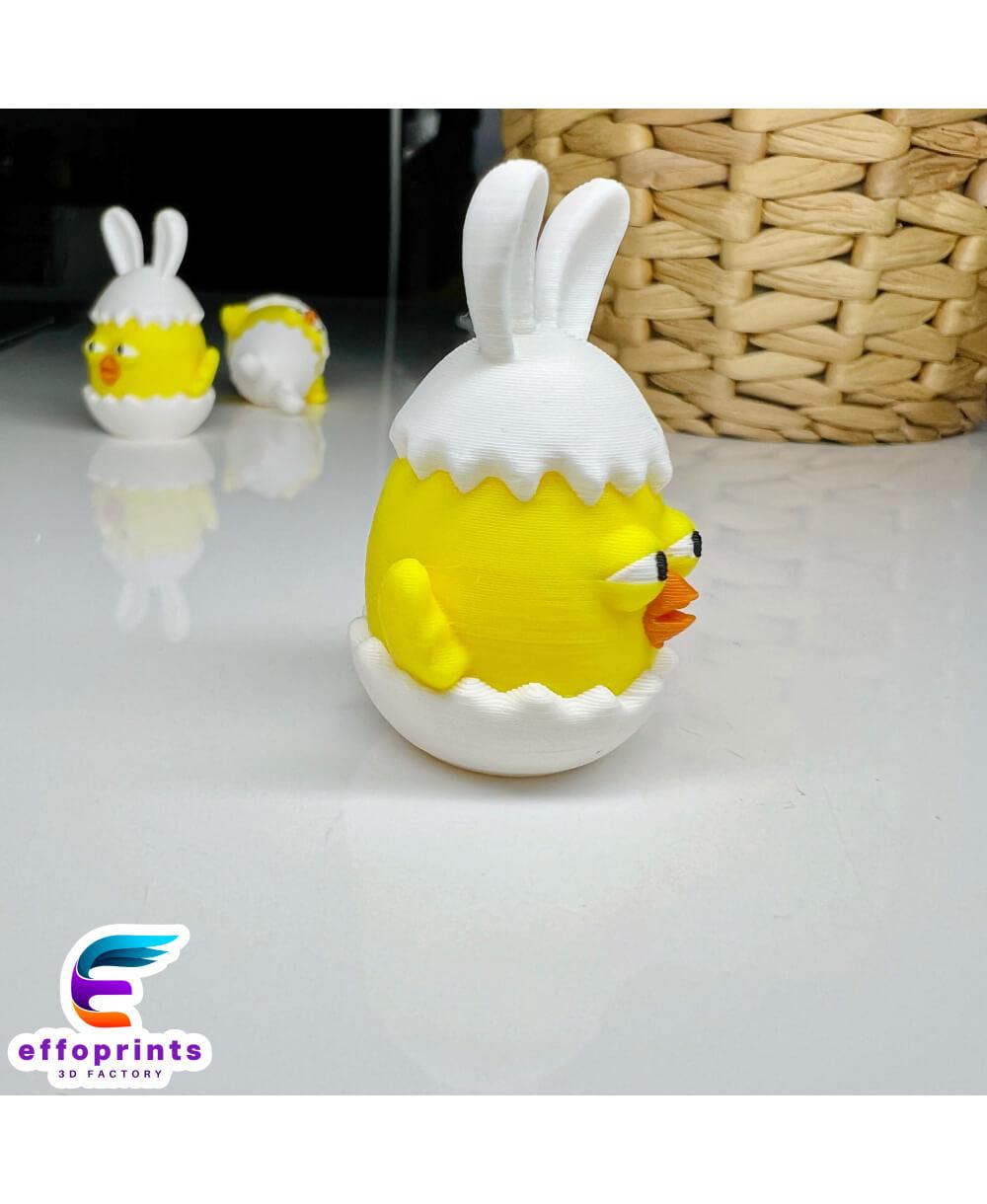 Easter Chick Egg No Support 3d model