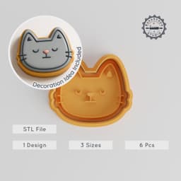 Peace Shape Cutter & Stamp, Cookie & Fondant Tools Set, Sizes S/M/L, 6-Piece Nature & Faith Design PRODUCT_844 3d model