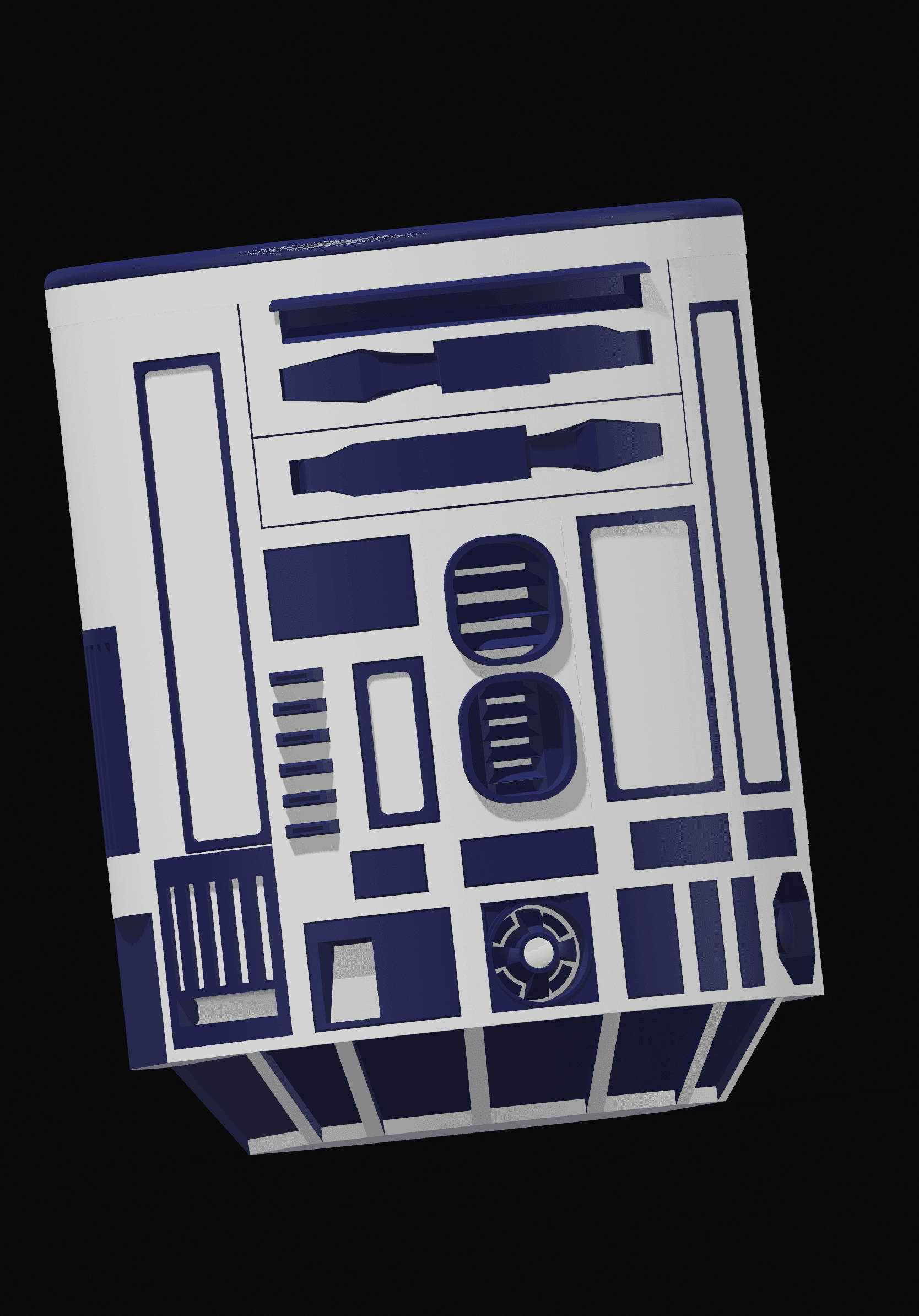 12 oz R2D2 Coozie without handle. 3d model