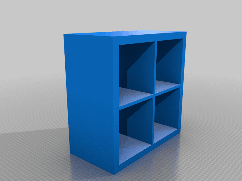 Model Ikea Kallax with small storage box, various sizes 3d model