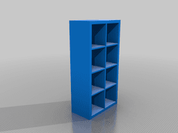 Model Ikea Kallax with small storage box, various sizes 3d model
