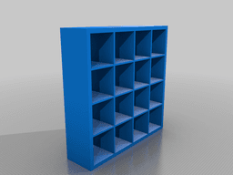 Model Ikea Kallax with small storage box, various sizes 3d model