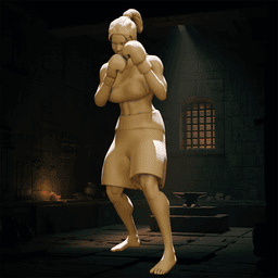 Female Boxer v1 3d model