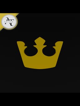 Simple Crown Symbol - 2D Art 3d model