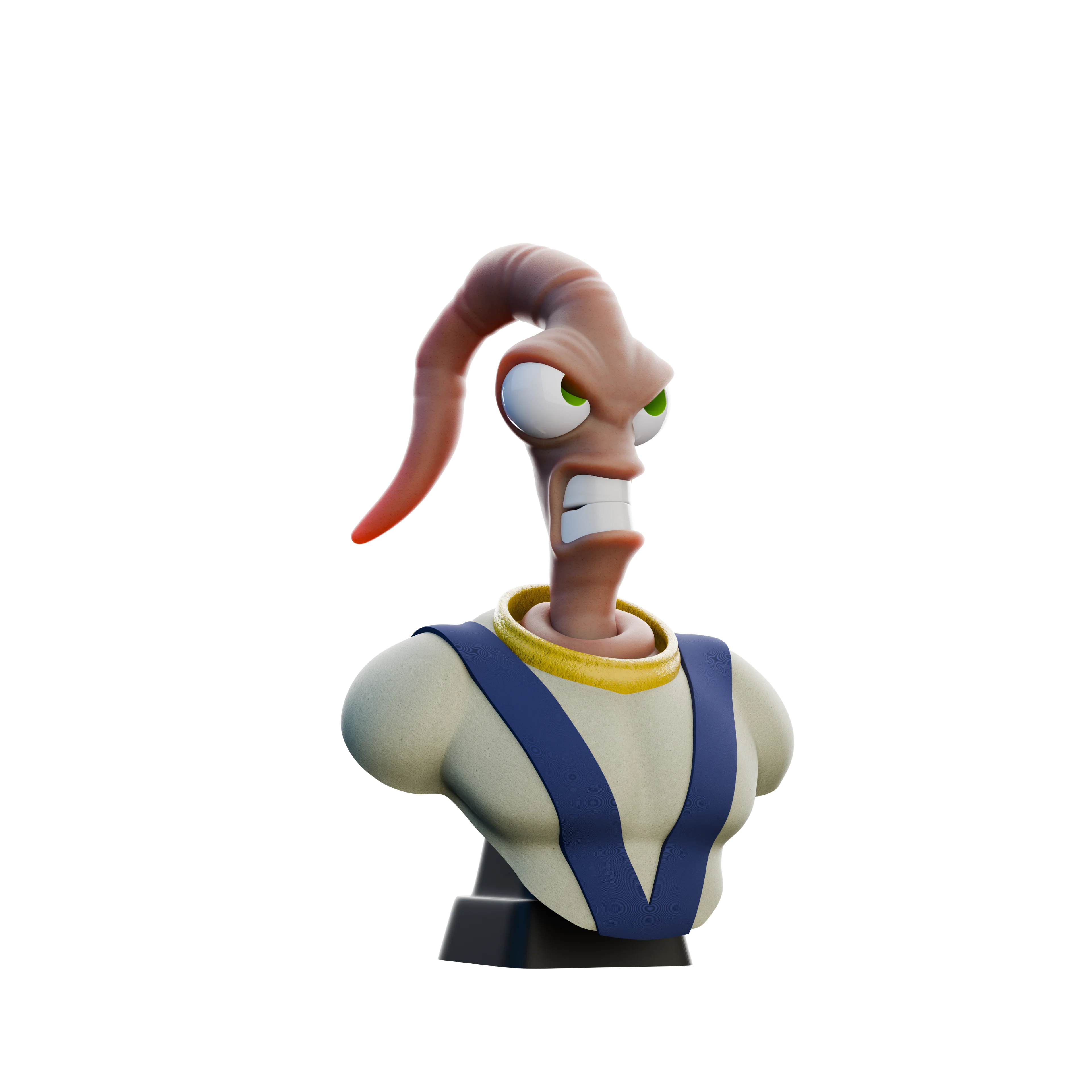 Earthworm Jim Bust 3d model