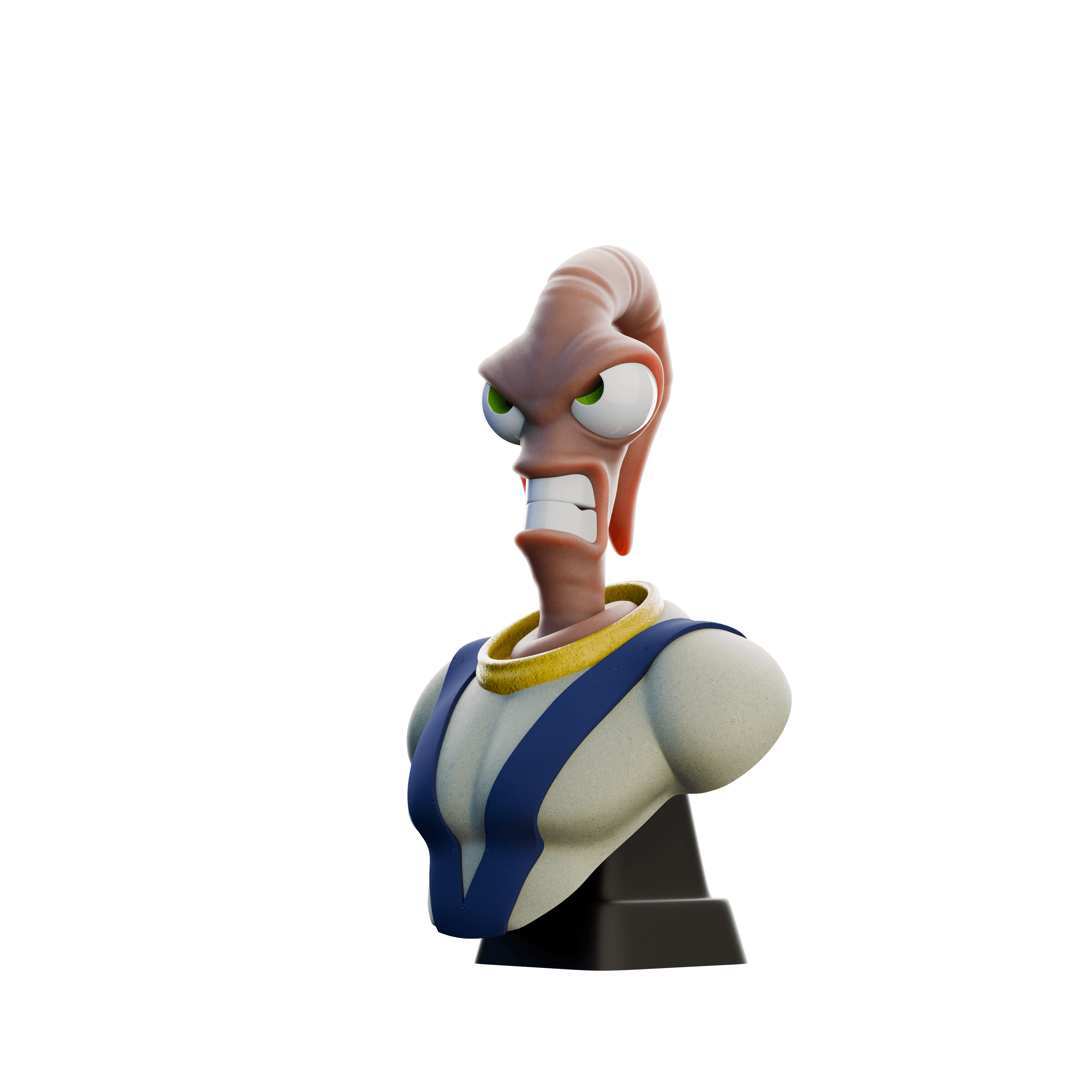 Earthworm Jim Bust 3d model
