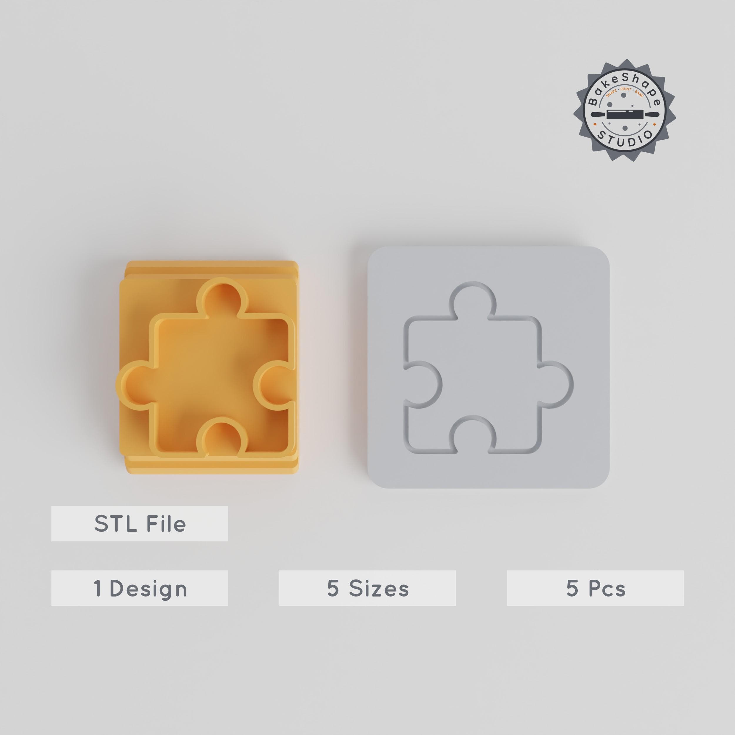 Puzzle Stamp Tile Set, 5 Motif Sizes for Clay & Cookies, Perfect for Fondant & Soft Materials PRODUCT_1483 3d model