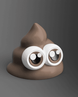 Poop Container - Container in the shape of a poop emoji 3d model