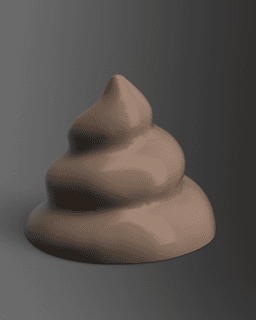 Poop Container - Container in the shape of a poop emoji 3d model