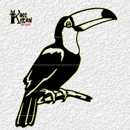 toucan wall art jungle bird decor 3d model