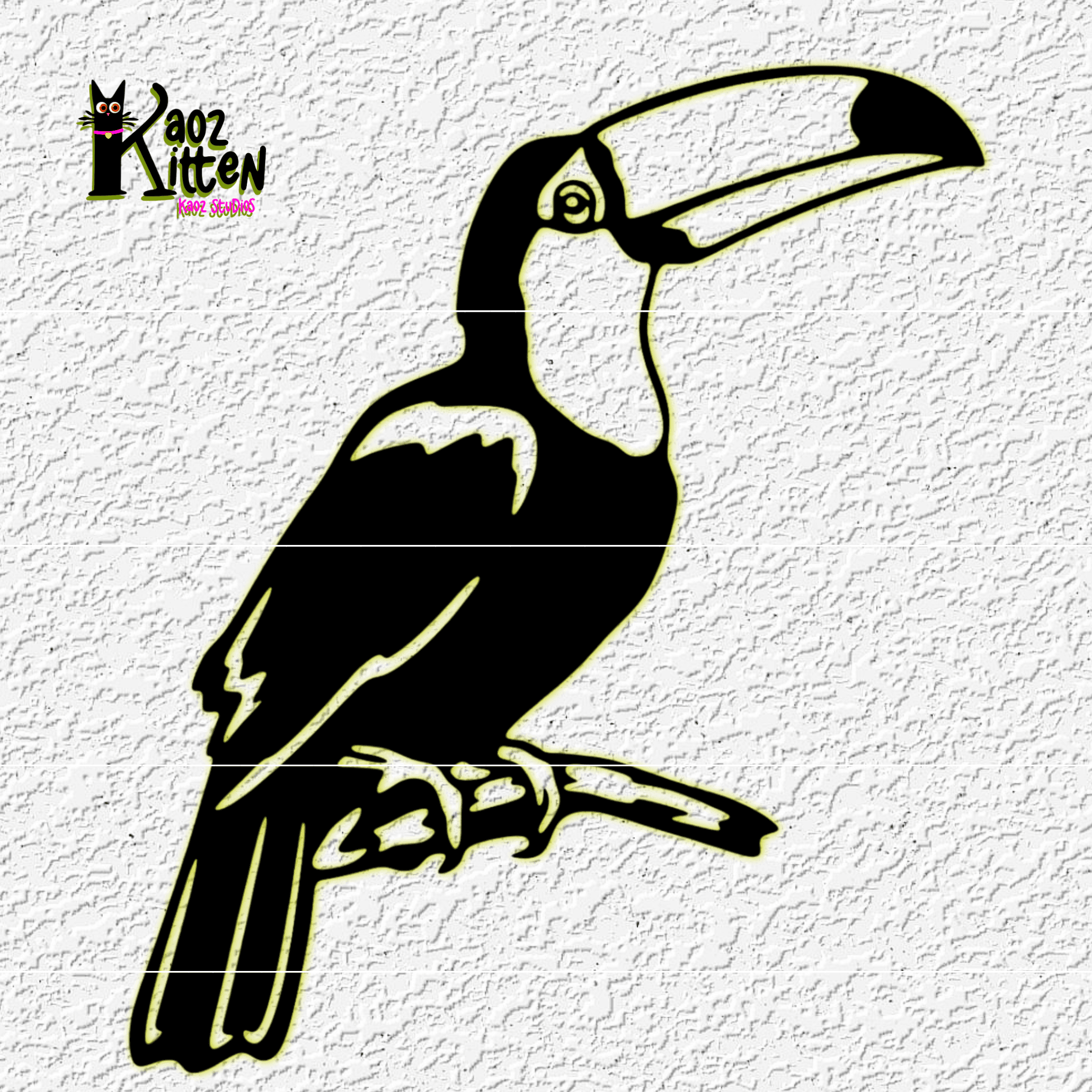 toucan wall art jungle bird decor 3d model