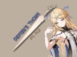 STL Files | Wuthering Waves ( WUWA) Defier's Thorn Sword | Cartethyia weapon - weapon for cosplay / 3d model