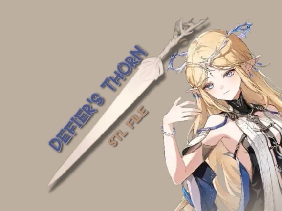 STL Files | Wuthering Waves ( WUWA) Defier's Thorn Sword | Cartethyia weapon - weapon for cosplay / 3d model