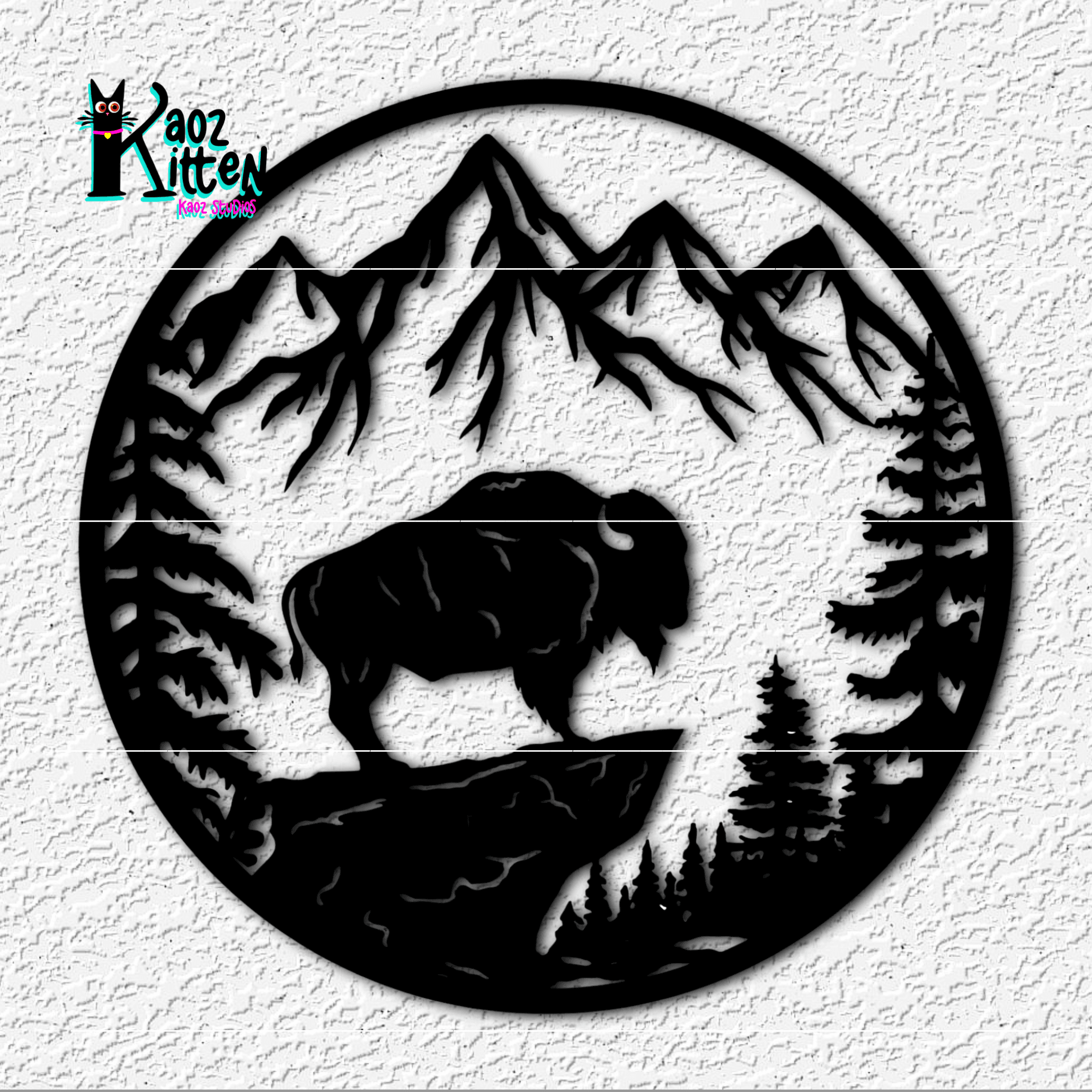 buffalo wildlife wall art bills football team decor 3d model