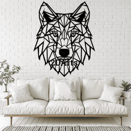 Low Poly Wolf Face 2D Wall Art/Window Art 3d model